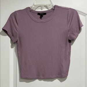 Forever 21 Lavender Ribbed Crop Top